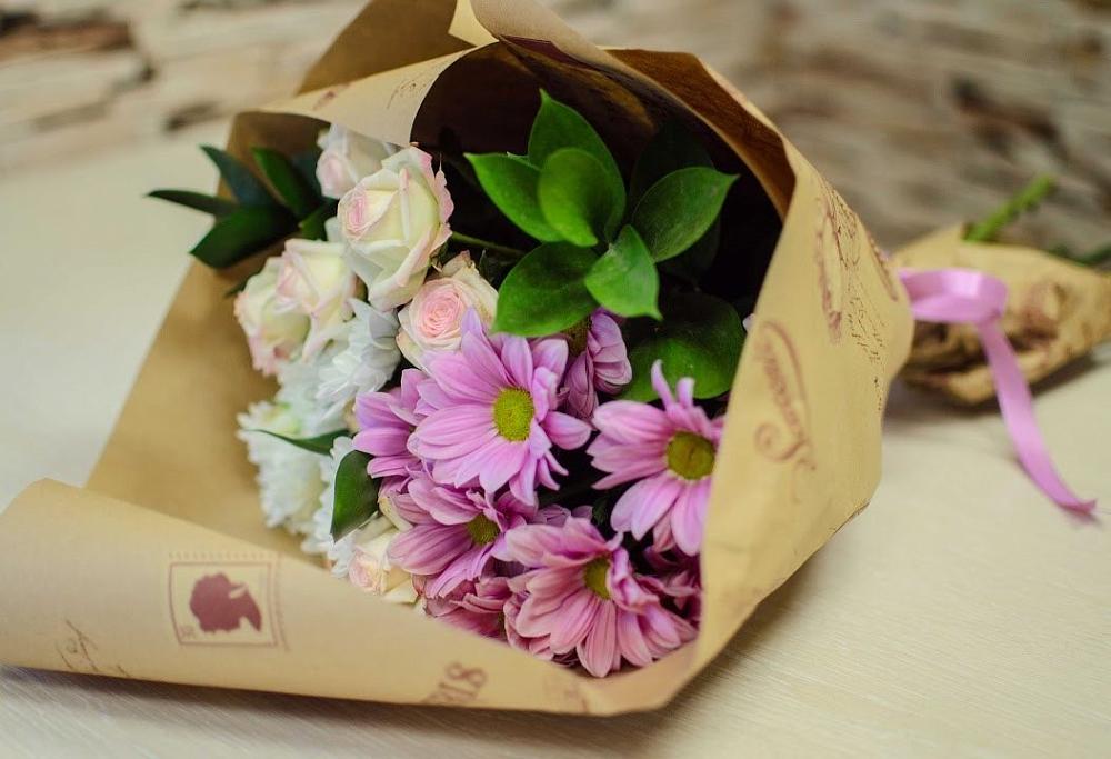 Букет цветов из: Розы и Хризантемы в Величаевском