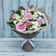 Букет цветов из:  Герберы, Альстромерии и Хризантемы в Величаевском