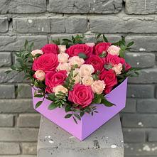 Цветочная композиция из Розы в коробке #REPLACE_PRED# Величаевском
