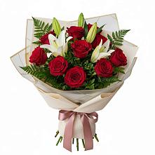 Букет цветов из:  Лилии и Розы в Величаевском