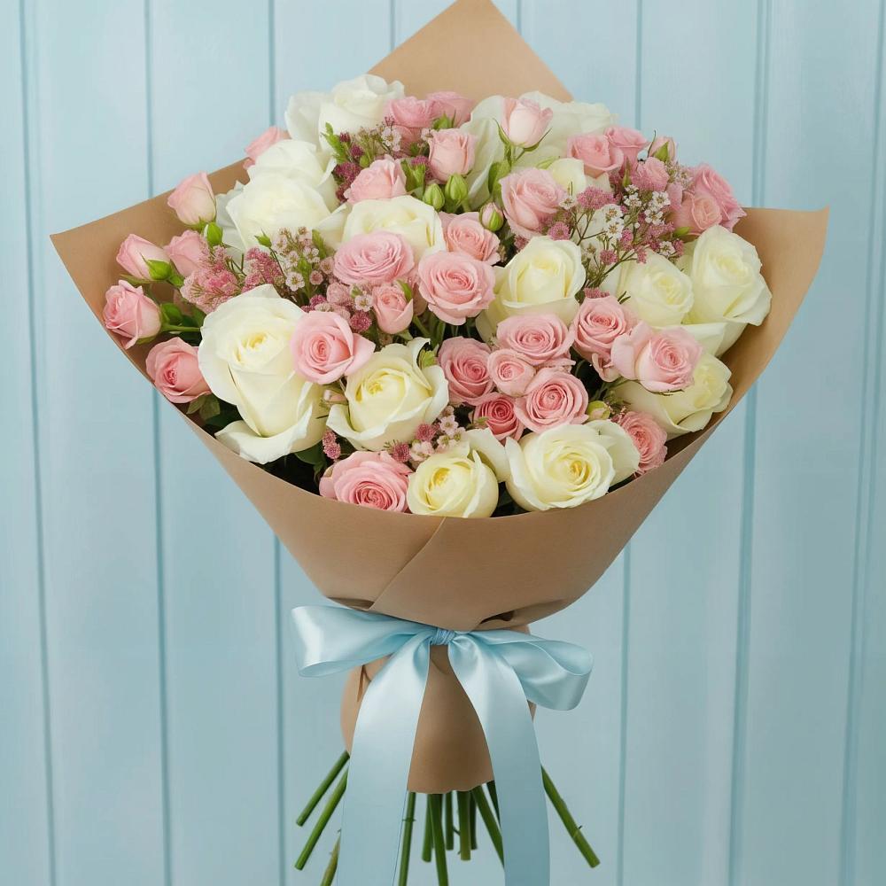 Букет цветов из: Розы в Величаевском