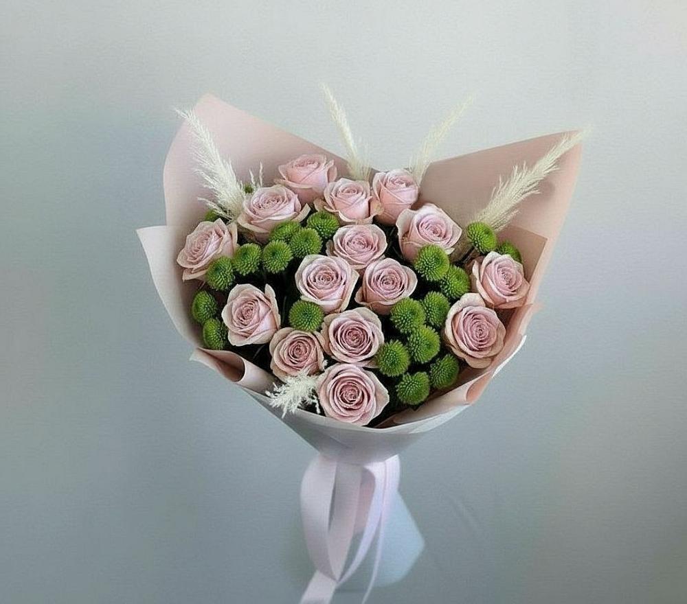 Букет цветов из: Розы и Хризантемы в Величаевском