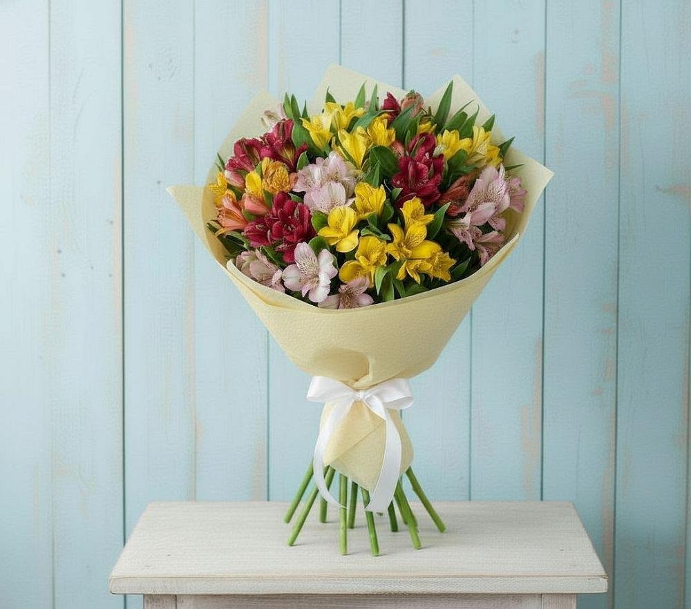 Букет цветов из: Альстромерии в Величаевском