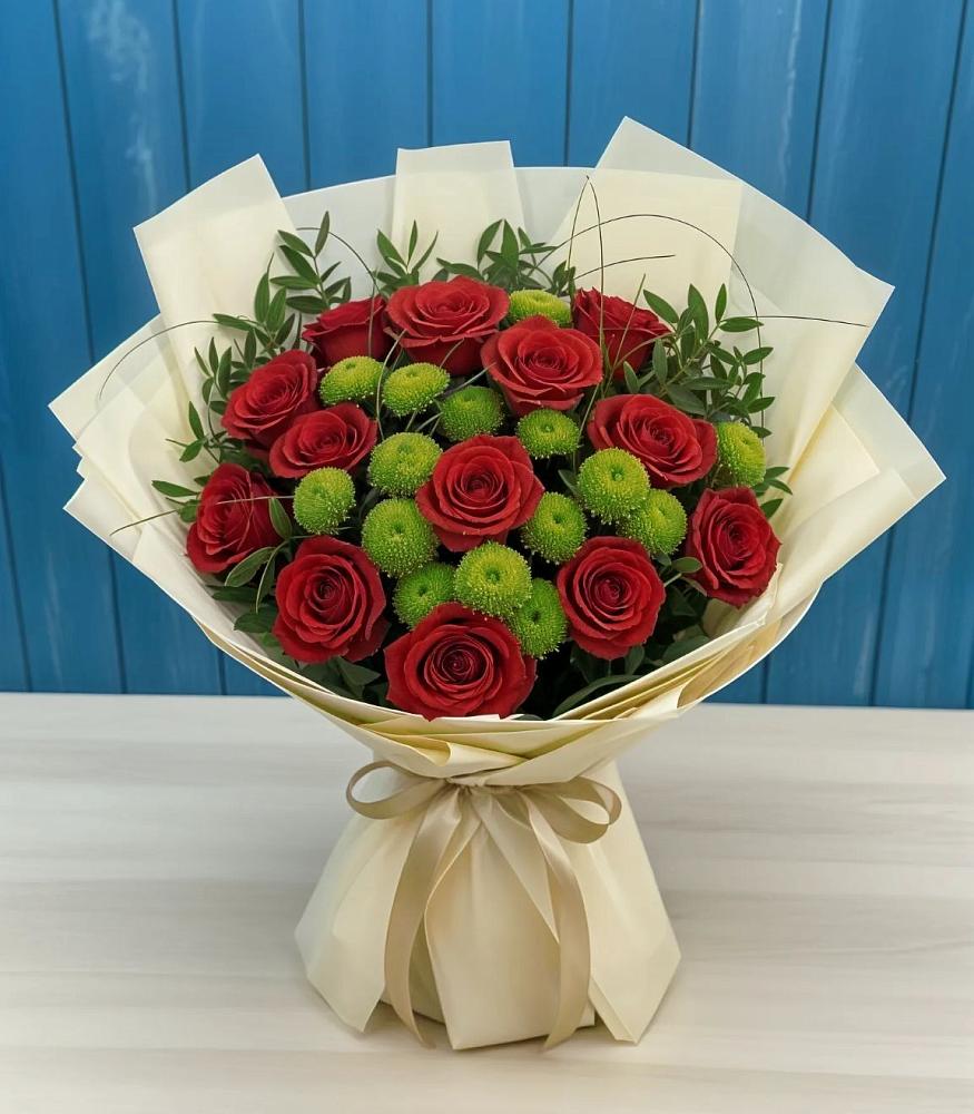 Букет цветов из: Розы и Хризантемы в Величаевском