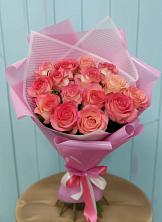 Букет 15 Розовых роз Равель в Величаевском